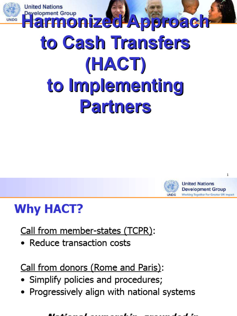 HACT Guidelines for Cash Transfers | PDF | Internal Control | Economies