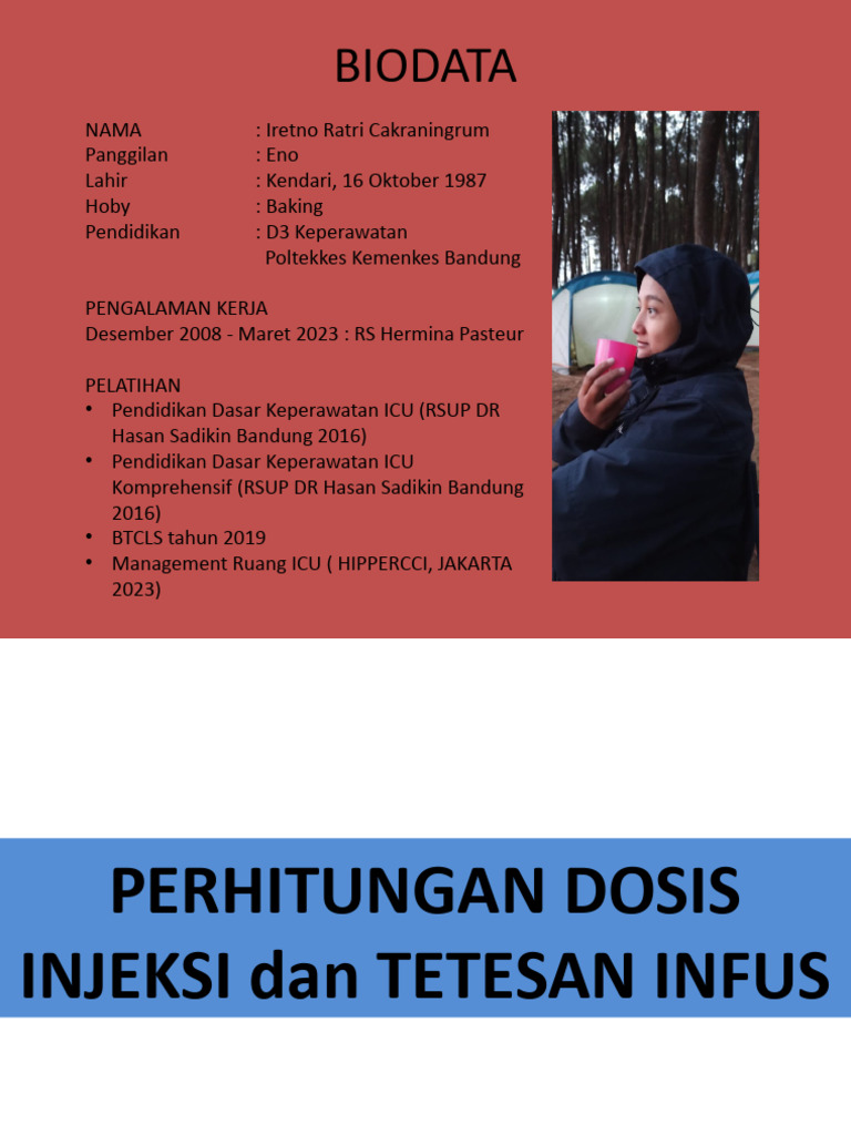Perhitungan Dosis Obat Injeksi | PDF | Kesehatan Holistik | Sains ...