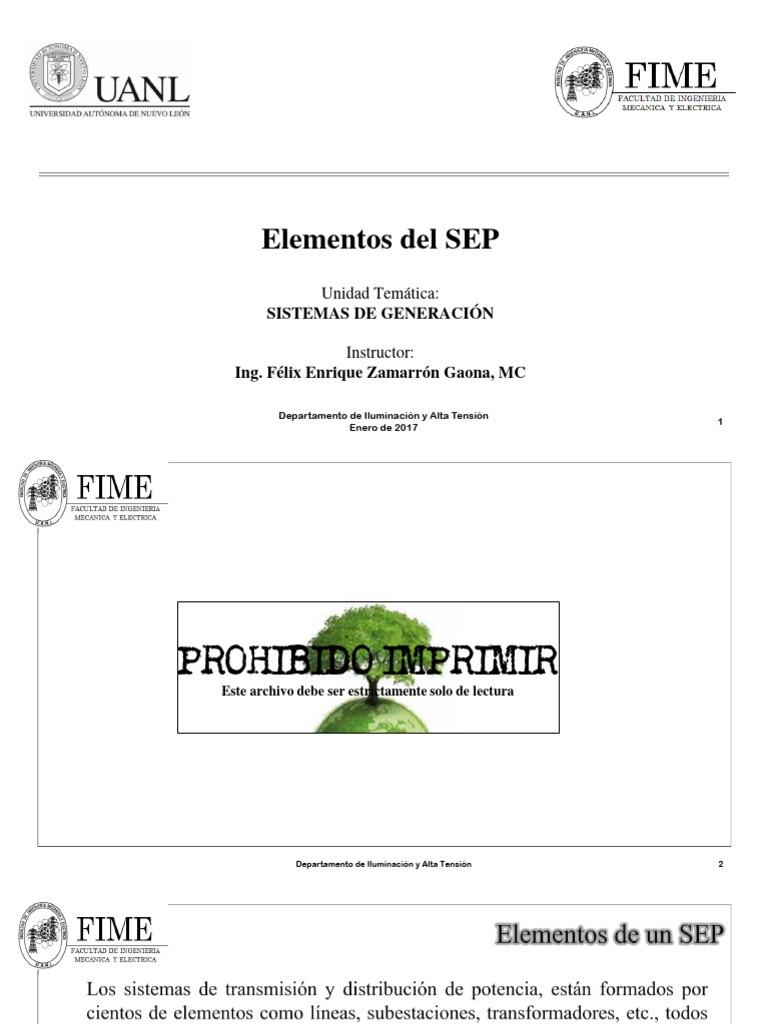 Elementos del SEP en Generación Eléctrica | PDF | Ciencia y matemáticas ...