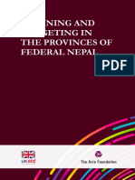 Planning and Budgeting in The Provinces of Federal Nepal