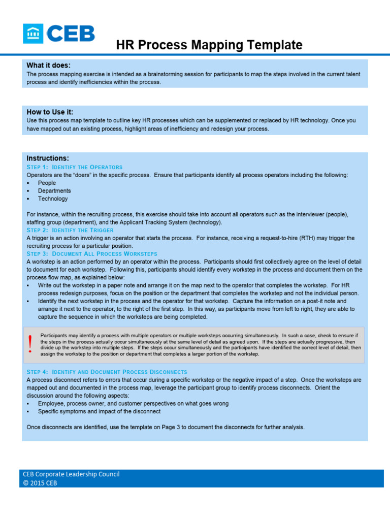 2.1 HR Process Mapping Template | Download Free PDF | Business | Human ...