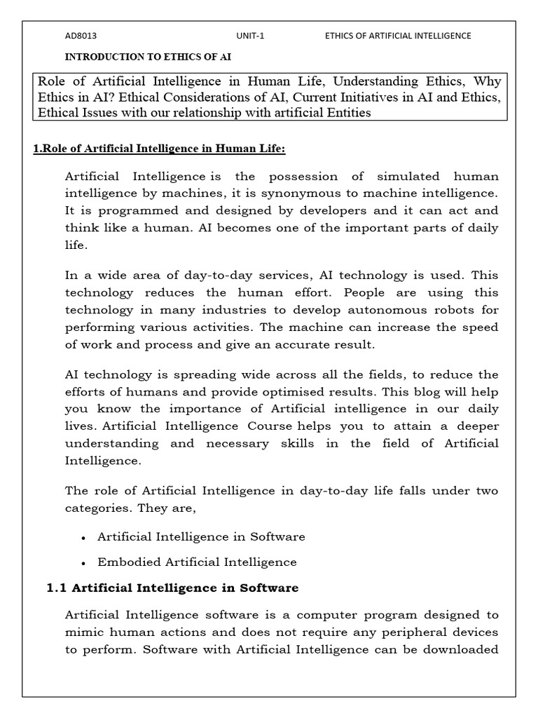 Ai notes unit 1 pdf artificial intelligence intelligence ai