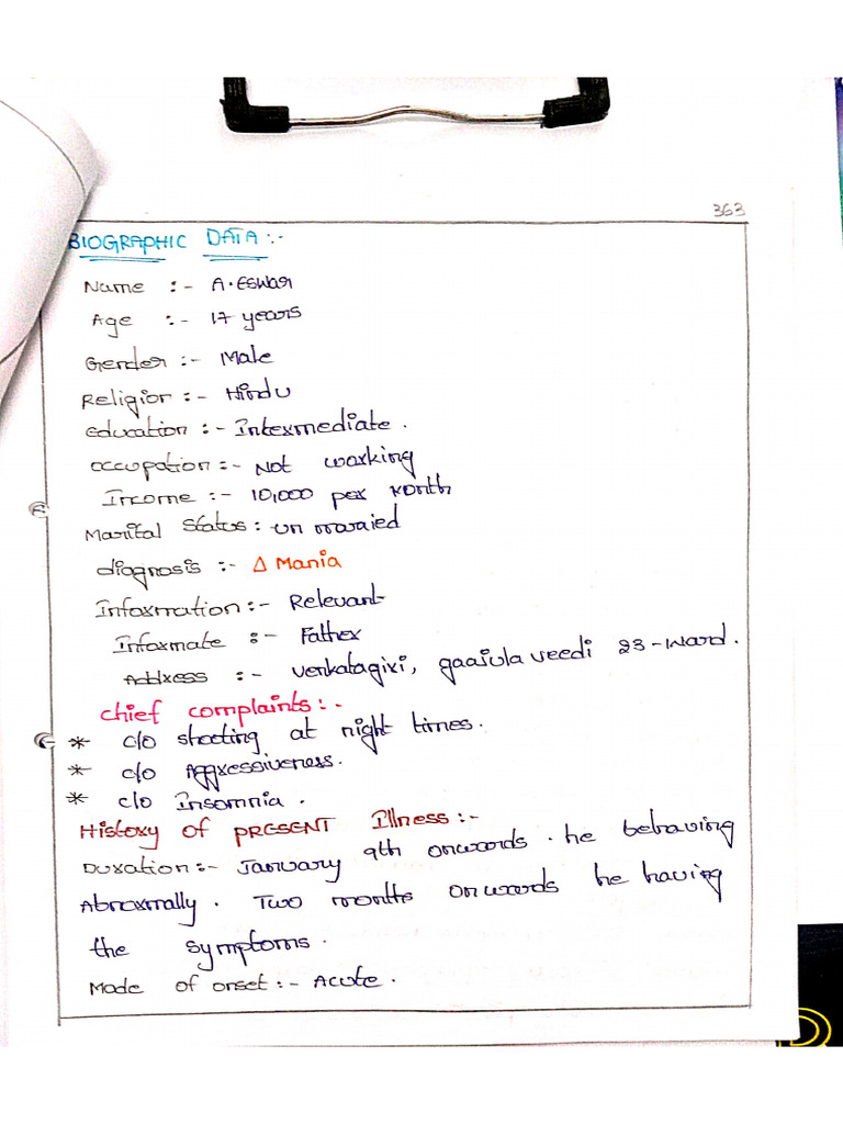Running Notes of Disease Condition | PDF
