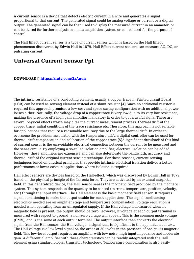 Understanding Current Sensors and Their Applications | PDF | Materials ...