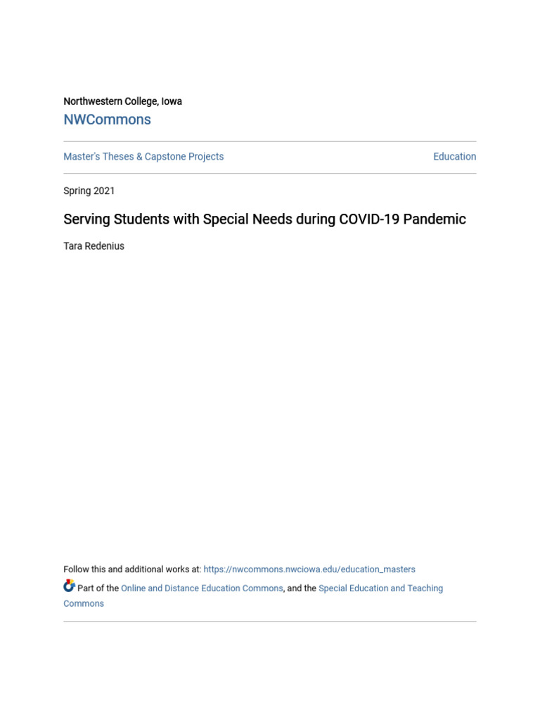 Serving Students With Special Needs During COVID-19 Pandemic | PDF ...