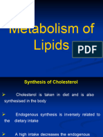 Metabolism of Lipids BPT