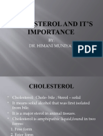 CHOLESTEROL AND IT'S IMPORTANCE BPT