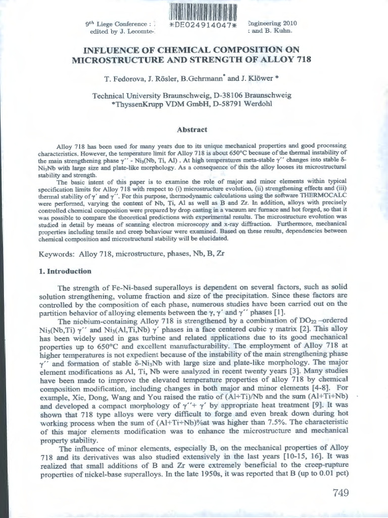 Influence of Chemical Composition On Microstructure and Strength of ...