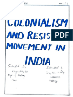 Colonial and Resistance Movement