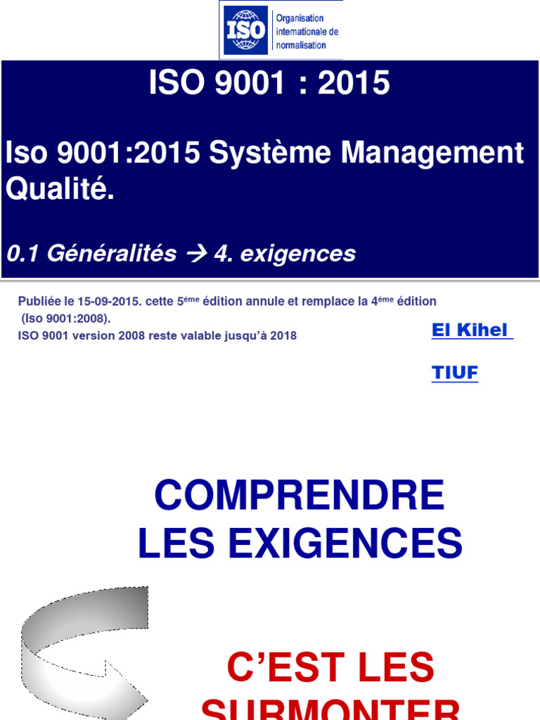 Exigences légales ISO 9001:2015 | PDF | Système de management de la ...