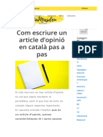 ▷ Com escriure un article d’opinió en català | Pas a pas