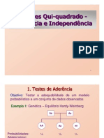 Teste Qui-quadrado Aderência e Independência