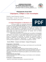 Planejamento Lingua portuguesa - 2010
