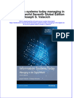 [Download pdf] Information Systems Today Managing In The Digital World Seventh Global Edition Joseph S Valacich online ebook all chapter pdf 