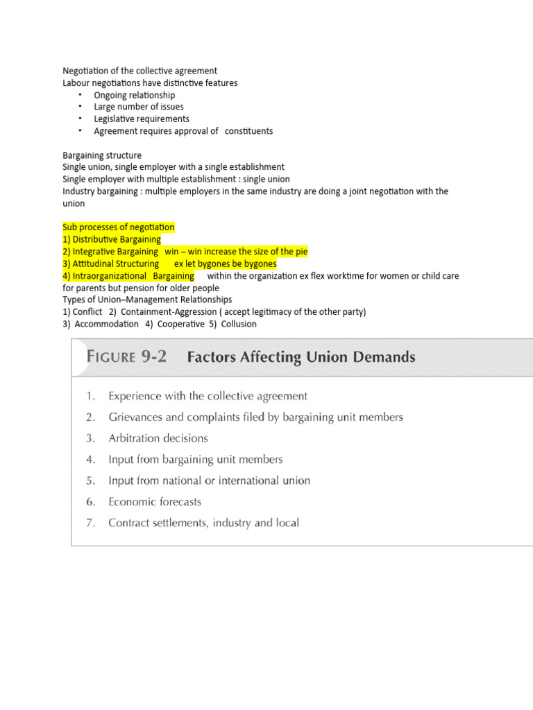 Ch8Negotiation of The Collective Agreement | PDF | Employment | Trade Union