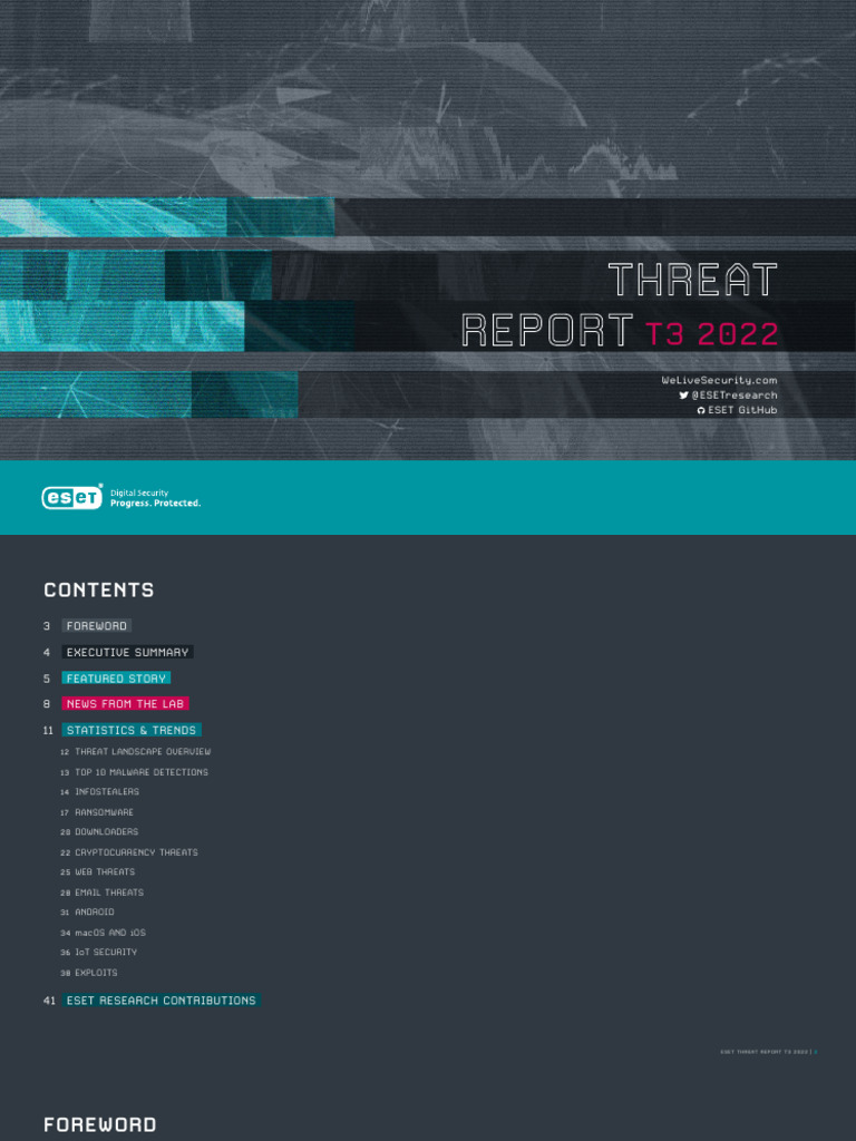 Eset Threat Report t32022 | PDF | Ransomware | Malware