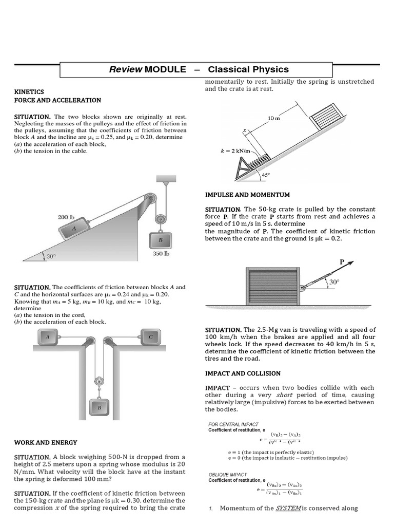Classical Physics - Part 23 | PDF | Force | Motion (Physics)