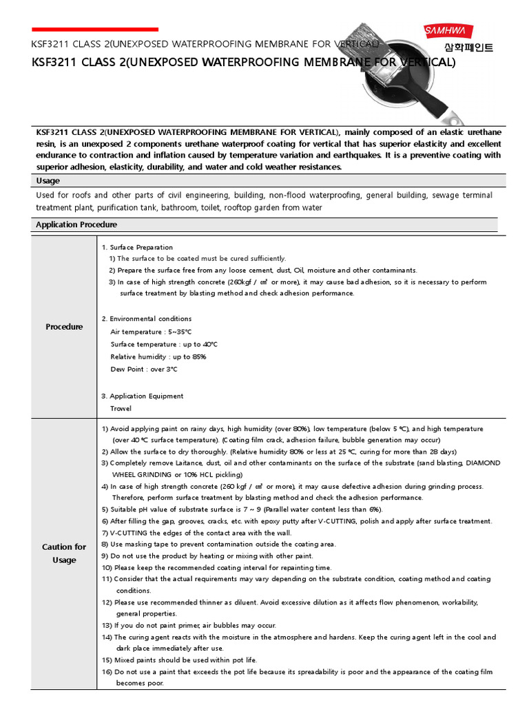 Vertical Waterproofing Guide | PDF | Paint | Coating
