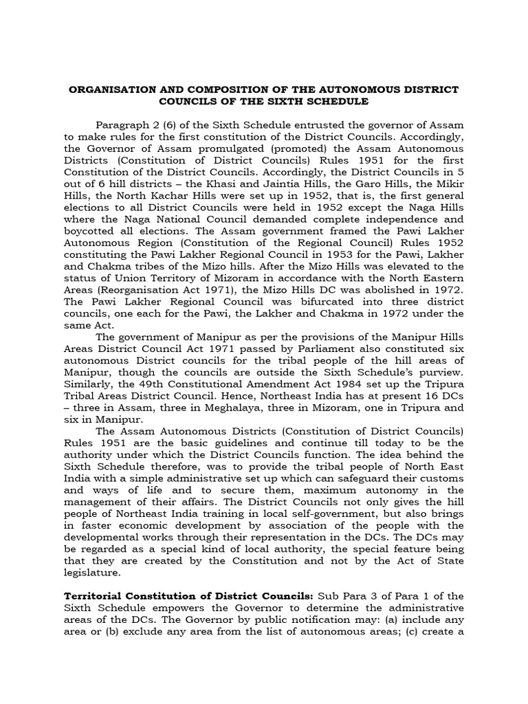 organisation-and-composition-of-the-autonomous-district-councils-of-the