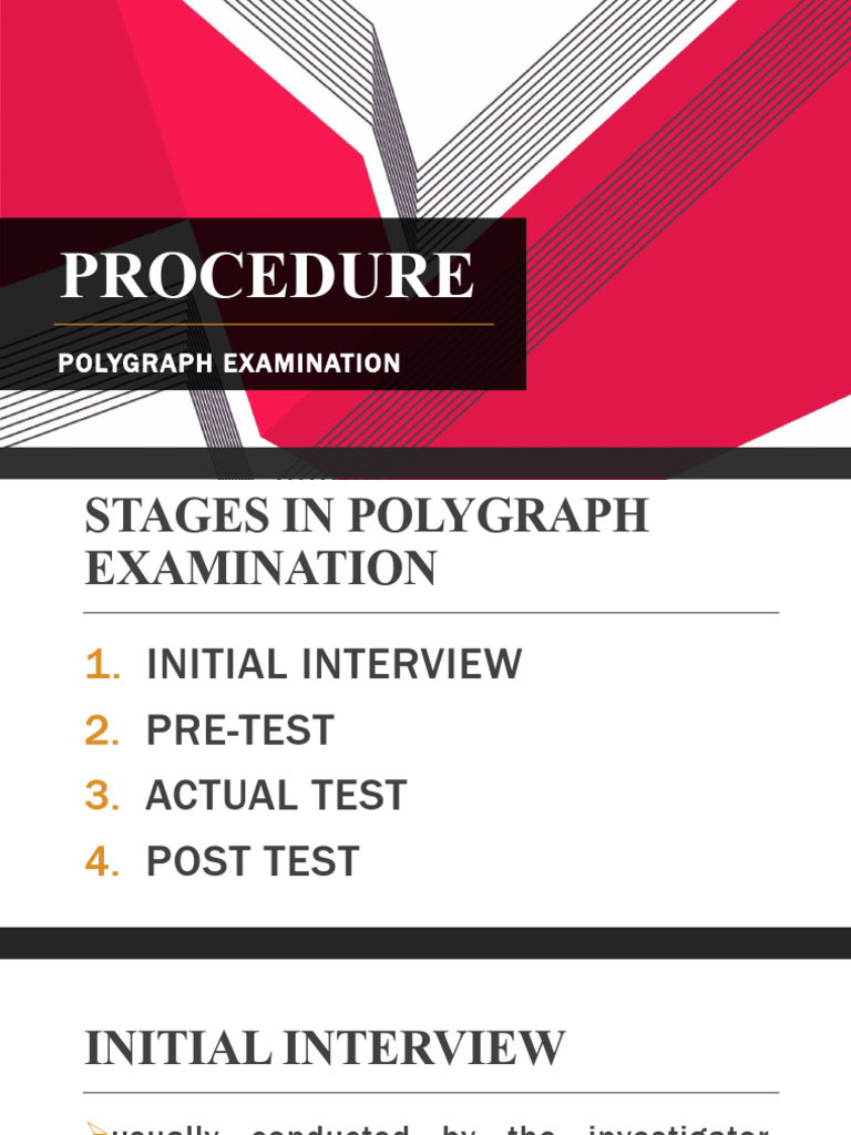 Polygraph Examination Procedure Guide | PDF | Polygraph | Confession (Law)