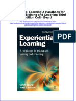 (Download PDF) Experiential Learning A Handbook For Education Training and Coaching Third Edition Colin Beard Online Ebook All Chapter PDF