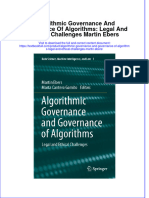 (Download PDF) Algorithmic Governance and Governance of Algorithms Legal and Ethical Challenges Martin Ebers Online Ebook All Chapter PDF