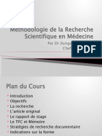 Méthodologie de La Recherche Scientifique en Médecine