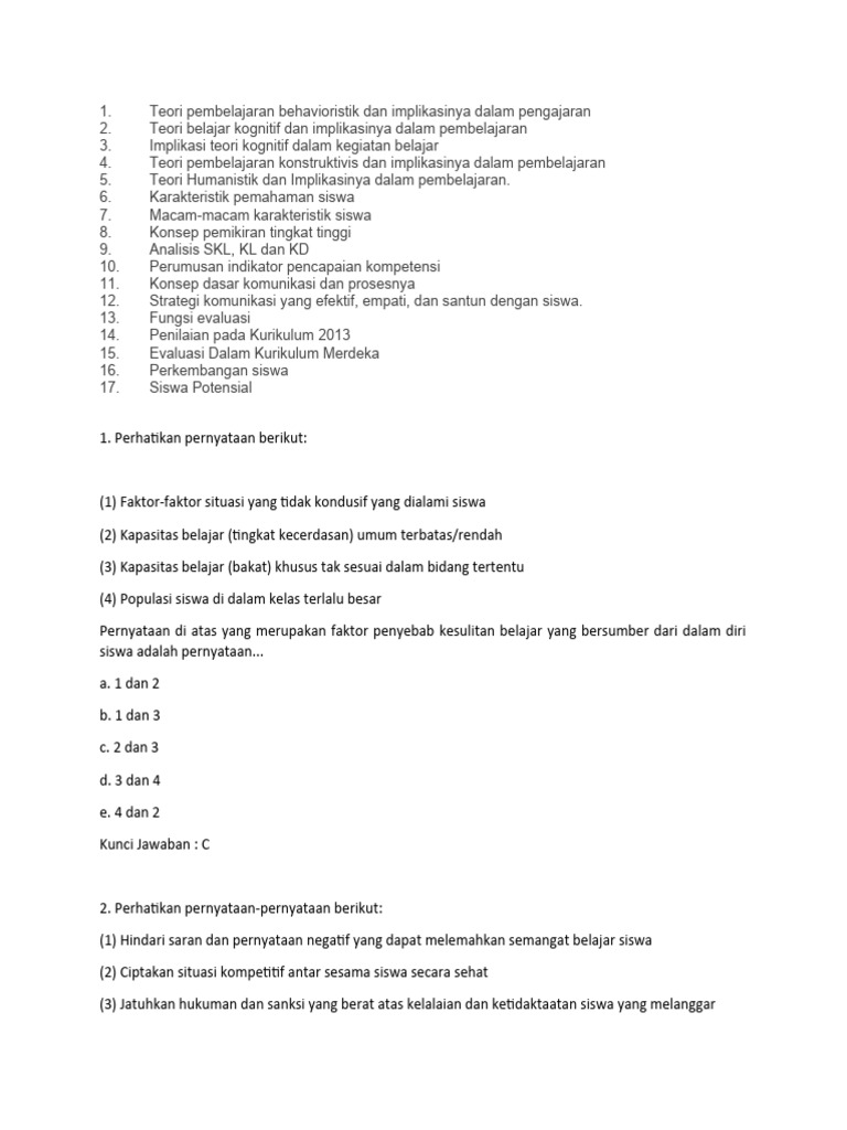 Teori Pembelajaran Behavioristik Dan Implikasinya Dalam Pengajaran Pdf