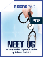 NEET UG 2022 Question Paper Solutions by Aakash Code S1