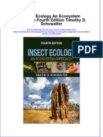 (Download PDF) Insect Ecology An Ecosystem Approach Fourth Edition Timothy D Schowalter Online Ebook All Chapter PDF