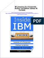 (Download PDF) Inside Ibm Lessons of A Corporate Culture in Action 1St Edition James W Cortada Online Ebook All Chapter PDF