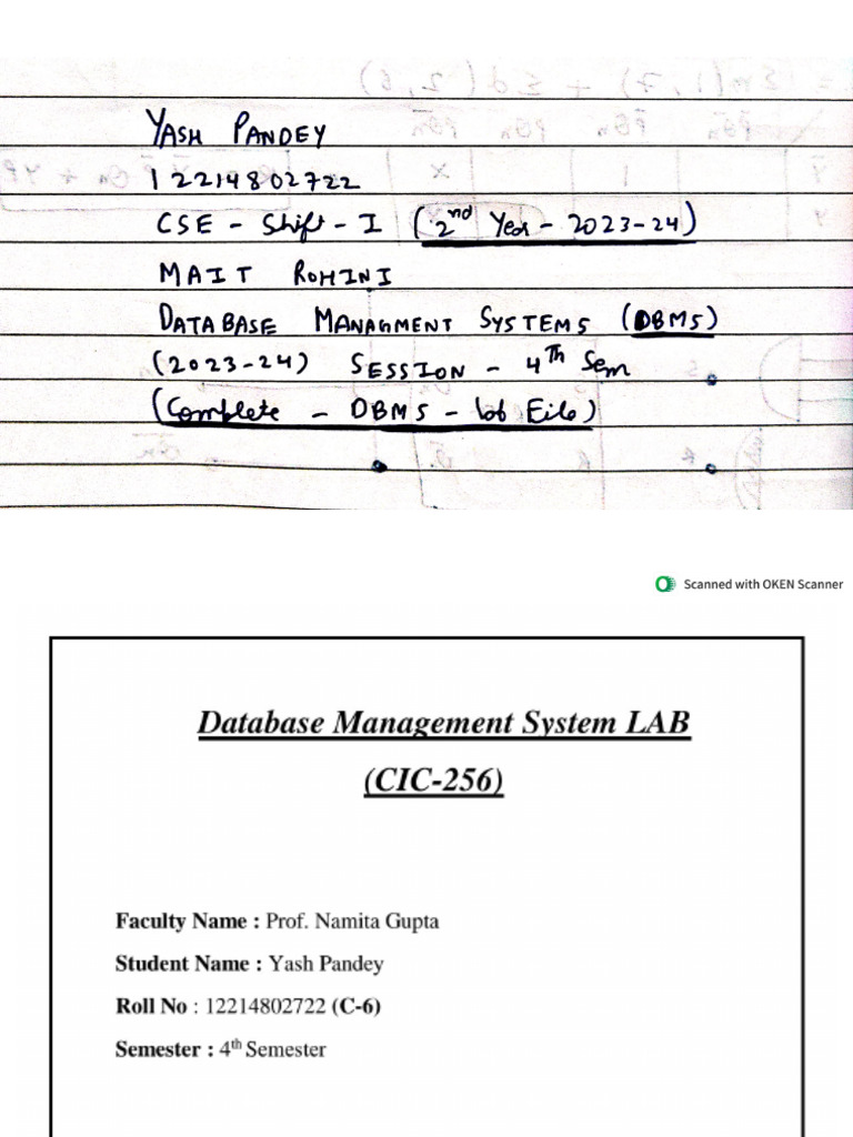 DBMS-File - YashPandey122 - Yash Pandey | PDF