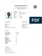 Nuhu Bamalli Polytechnic - Application Preview