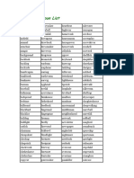 Compound Noun List