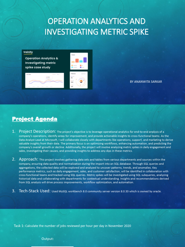 Operational Analytics for Metric Insights | PDF | Performance Indicator ...
