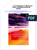 (Download PDF) Explanation and Integration in Mind and Brain Science 1St Edition David M Kaplan Online Ebook All Chapter PDF