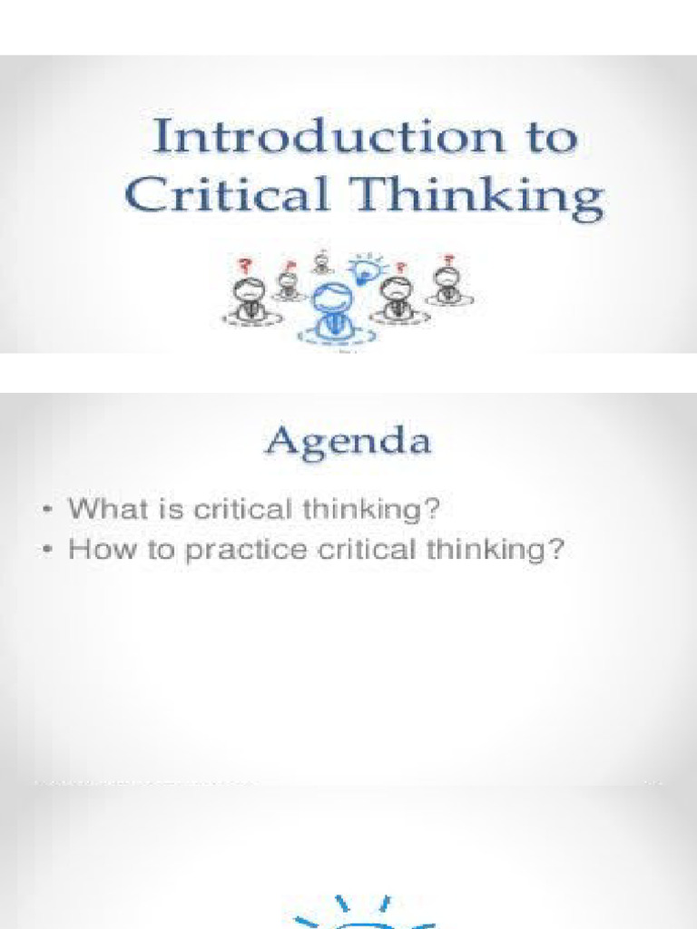 Introduction Critical Thinking Pdf