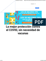 La Mejor Protección Contra El COVID, Sin Necesidad de Vacunas