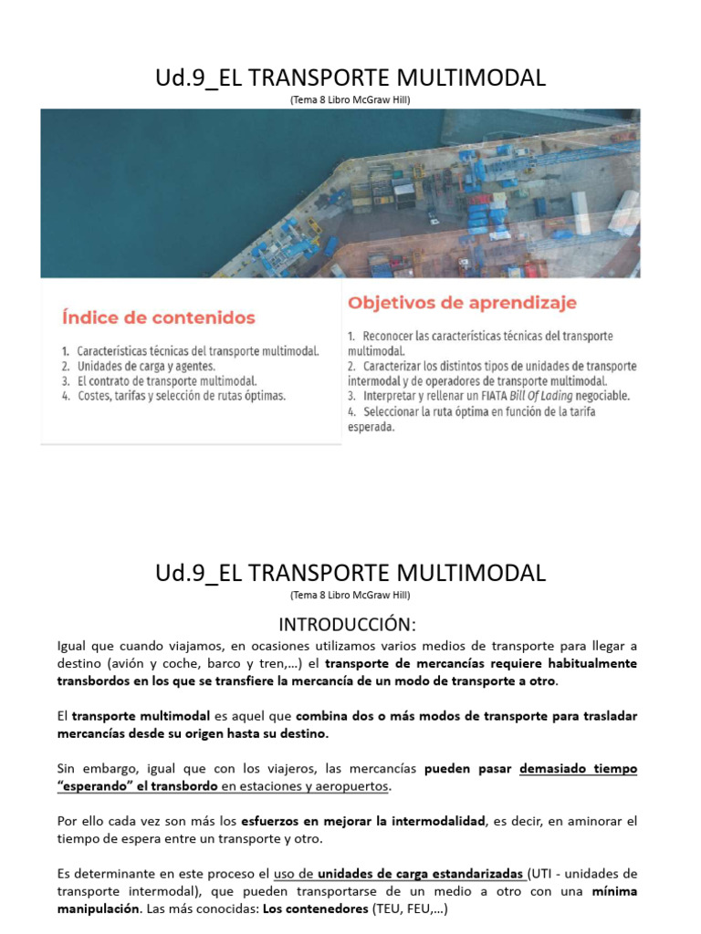 TRansporte Multimodal | PDF | Transporte Intermodal de Carga | Transporte