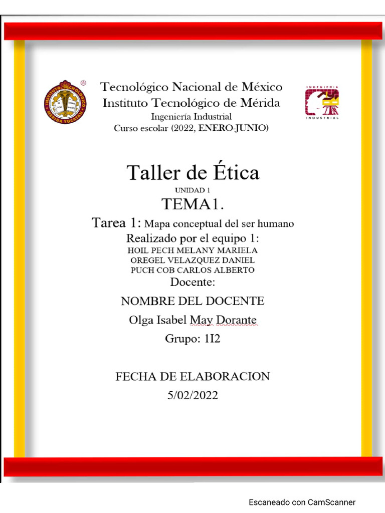 1l2_Equipo 1_Tema 1_Tarea 1_Mapa conceptual del ser humano | PDF
