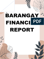 Barangay Financial Report