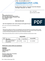 Non Comprehensive AMC Quote For SJP Supplied Ultrasonic Welding SPM - MR - Senthil (Groupo Antolin India PVT - LTD.) - 12.07