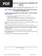 PCC Application Submission Checklist | PDF | Passport | Travel Visa