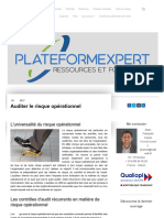 Auditer le risque opérationnel - Plateformexpert