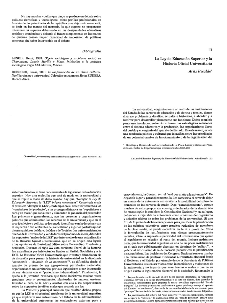 la-ley-de-educacion-superior-y-la-historia-oficial-universitaria