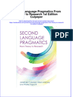 Ebookfiledocument - 794 (Download PDF) Second Language Pragmatics From Theory To Research 1St Edition Culpeper Online Ebook All Chapter PDF