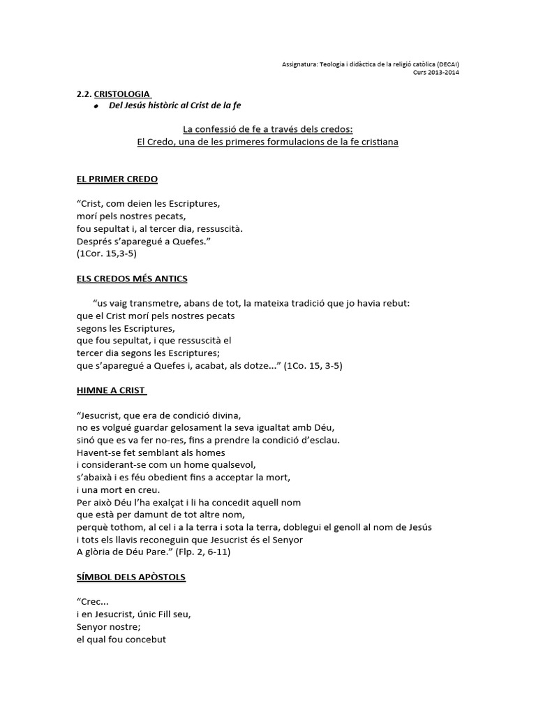 Els Credos | PDF