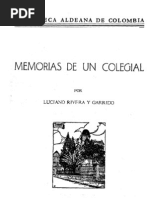 Memorias de Un Colegial Luciano Rivera y Garrido
