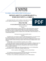 Ministarstvo Gospodarstva, Poduzetništva I Obrta: Pravilnik