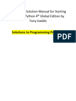Sample For Solution Manual Starting Out With Python 4th Global Edition by Tony Gaddis